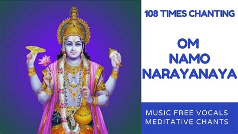 Om Namo Narayanaya Chant Times Vishnu Sahasranamam Vishnu Mantra