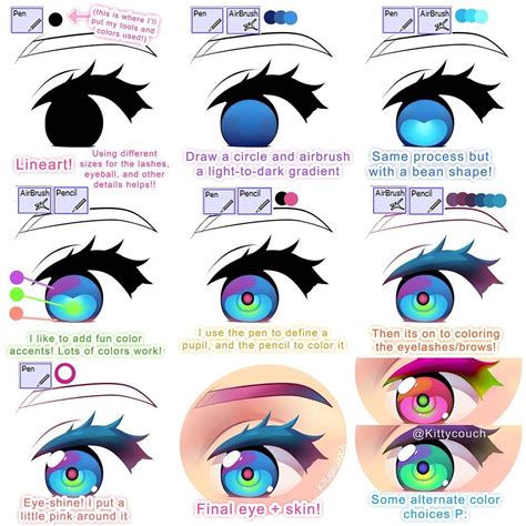 How To Color Eyes Anime Eyes Digital Painting Tutorials Anime Eye