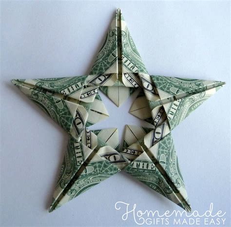 Easy christmas origami tutorial on how to make a christmas star out of dollar bills. Origami Money Christmas Star | Tutorial Origami Handmade