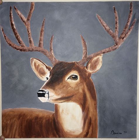 Deer Acrylic Painting Deer Acrylic Painting Painting Inspiration