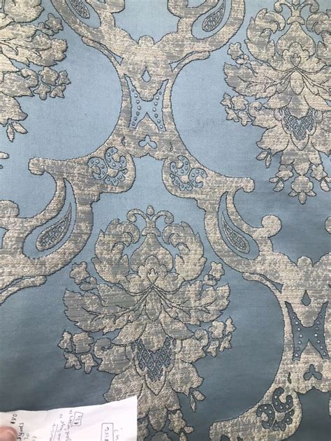 New Sir Darcey Designer Satin Burnout Damask Drapery Upholstery Fabric
