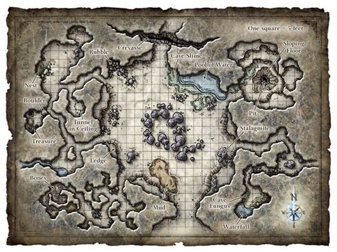 Goblin caves (30x40 encounter map) : 34 Dnd 5e Cave Map - Maps Database Source