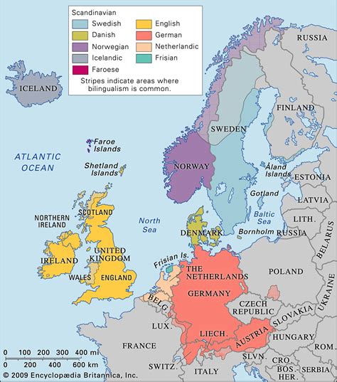 Germanic Languages In Europe Language Map Language Germany Facts