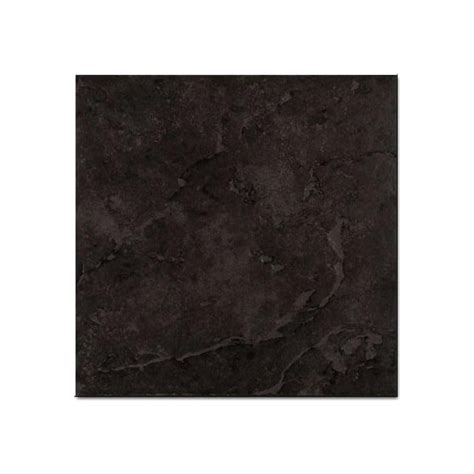 Porcelain floor tile is visually appealing and extremely durable. Stone Black 45cm x 45cm Floor Tile