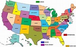 Mappa degli Stati USA | Cartina Stati Uniti Politica