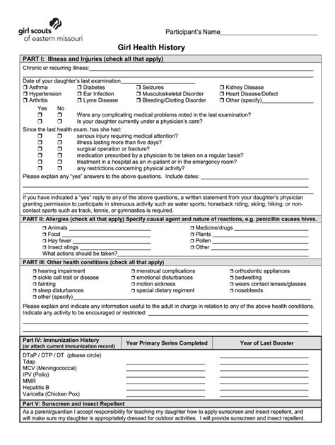 girl scout health history form fill out sign online dochub sexiz pix