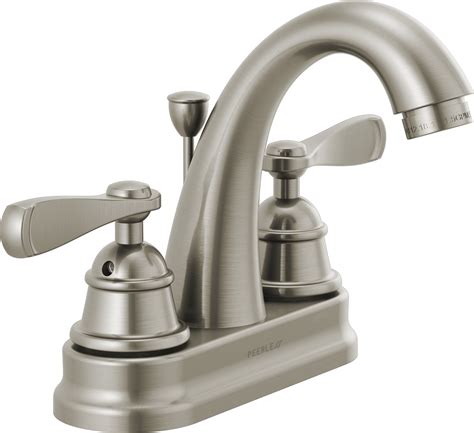 Peerless Centerset Two Handle Bathroom Faucet In Brushed Nickel