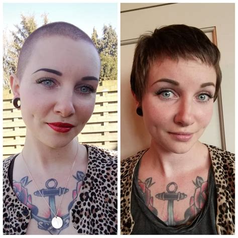 pin by david connelly on before and after hair makeovers ii shaved head women short hair styles