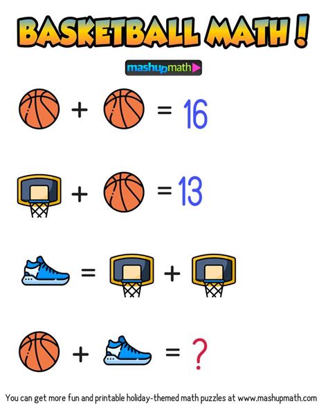 Maths Basketball Game For Kids