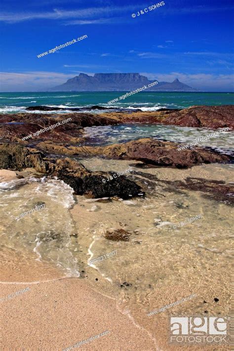 Bloubergstrand Beach Table Mountain At Back Cape Town South Africa