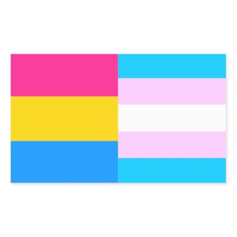 pansexual trans pride flags sticker zazzle