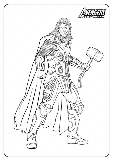 Genial Thor Para Colorear Imprimir E Dibujar Dibujos Colorear