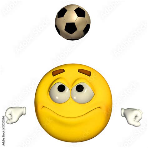 Emoticon Playing Football Soccer Fotos De Archivo E Imágenes