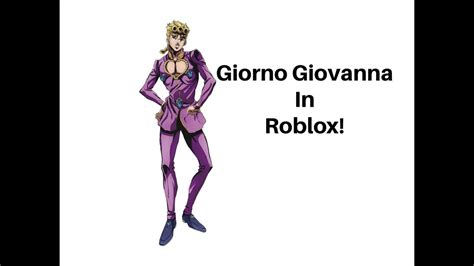 How To Become Giorno Giovanna From Jojo S Bizarre Adventure In Roblox
