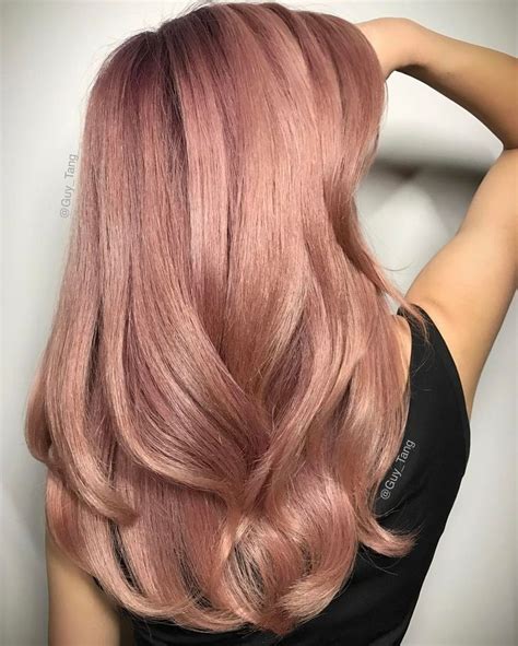 Rose gold is one of the most stylish and striking hair colors of the year. So gorgeous! Subtle rose gold hair by @guy_tang on ...