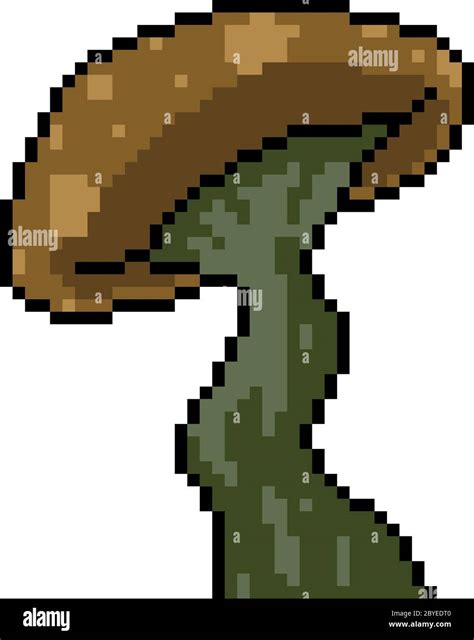 Vector Pixel Art Mushroom Isolated Stock Vector Image And Art Alamy