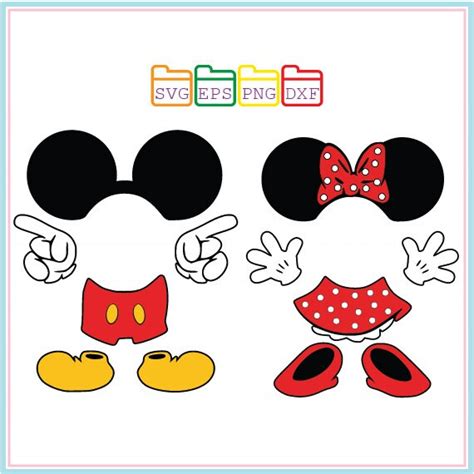 Mickey Mouse Svg And Minnie Mouse Svgdisneysvg Dxf Png