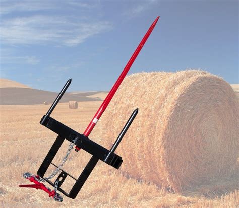 Bucket Hay Bale Spear Universal Attachment With Hd 39 Spike Stabilizer