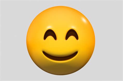 Emoji Smiling Face 3d Model Cgtrader