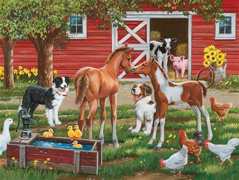 Farm Animals Cute Animals Artist Canvas Canvas Art Dog Jigsaw