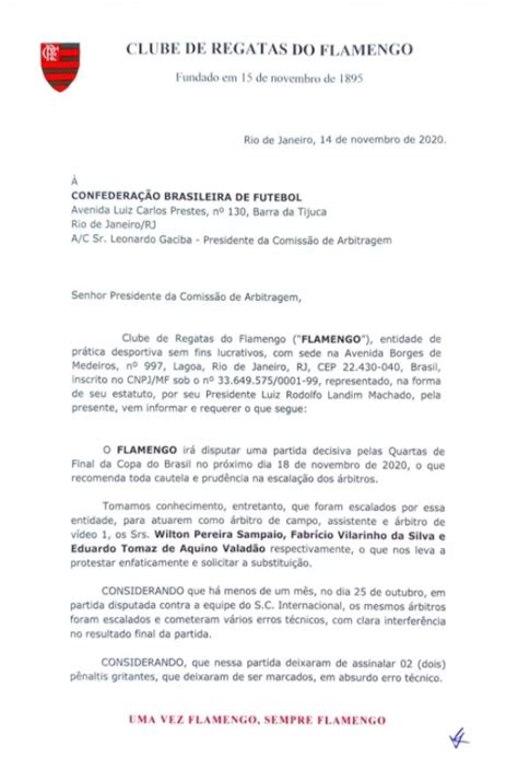 O são paulo entra em campo pela primeira vez em 2020 no dia 22 de janeiro, pela estreia no campeonato paulista, diante do água santa, no morumbi. Flamengo critica árbitro e pede à CBF para tirá-lo do jogo com o São Paulo - Brasiliensefc.com.br