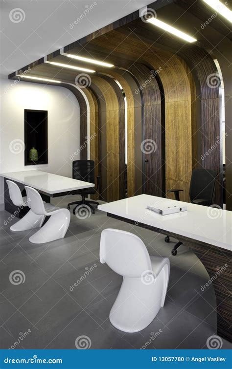 Diseño Interior De La Oficina Hermosa Y Moderna Foto De Archivo