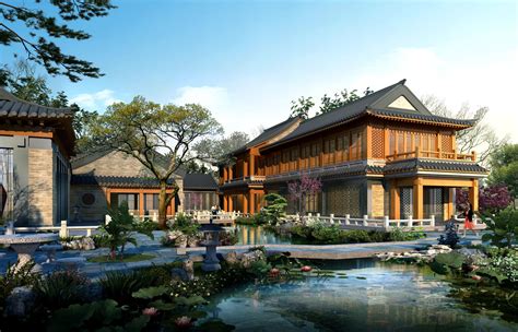 Chinese Villa And Yard 3d Model Architectural Cgtrader