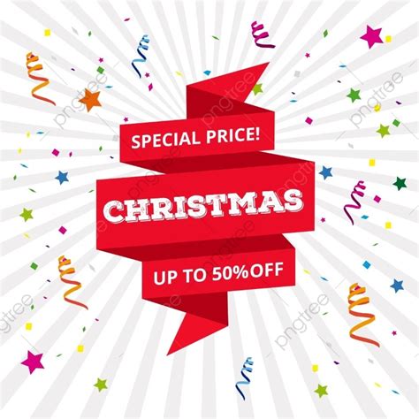 Sale Banner Tag Vector Hd Images Christmas Sale Tag With Red Banner