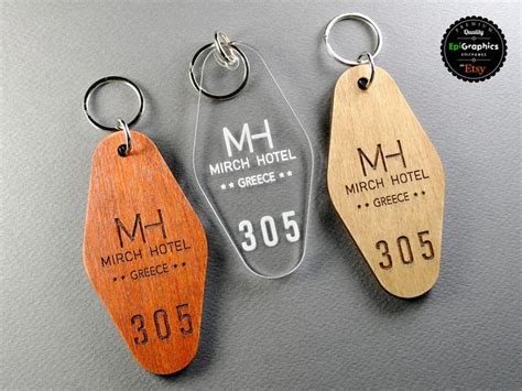 Personalized Key Tag For Hotels Keychain With Your Logo And Etsy