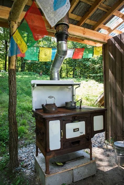 Secluded Off Grid Log Cabin Vermont Vacation Outdoor Stove Wood