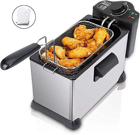 Deep Fryer Electric For Home Kitchen 2000w Stainless Steel Lid With