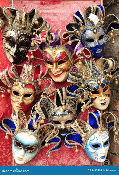 Colorful Venetian Masks On Display Stock Photo Image Of Masquerade