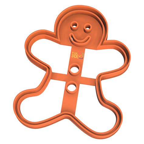 stl file cookie cutter christmas cookie cutter christmas gingerbread man 2・3d printing design to
