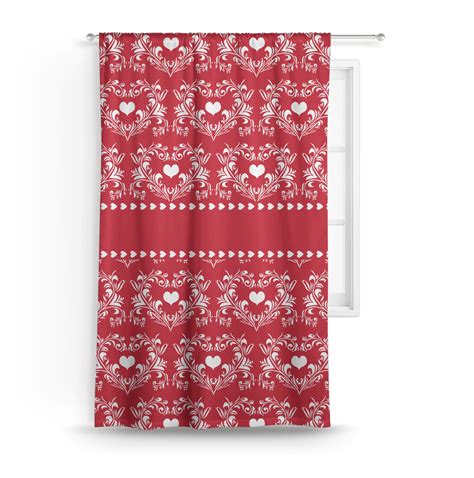 Heart Damask Curtain Personalized Youcustomizeit