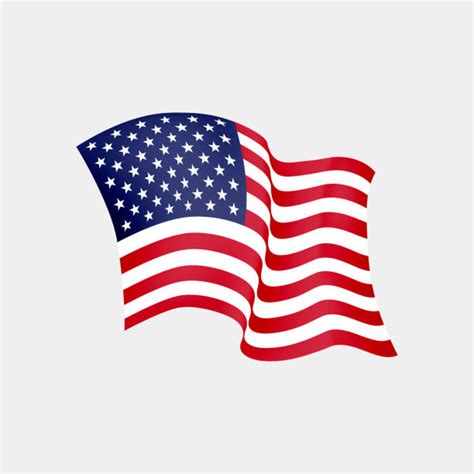 Waving American Flag  Pics Illustrations Royalty Free Vector