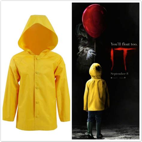 Stephen King S It Georgie Bill Denbrough Raincoat Halloween Cosplay