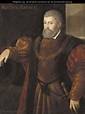 Portrait of Alfonso I, Duca di Ferrara, half-length, wearing a fur ...