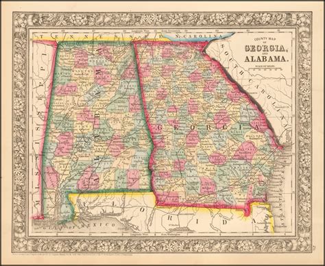 County Map Of Georgia And Alabama Barry Lawrence