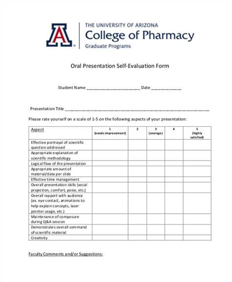 Free 7 Sample Oral Presentation Evaluation Forms In Pdf