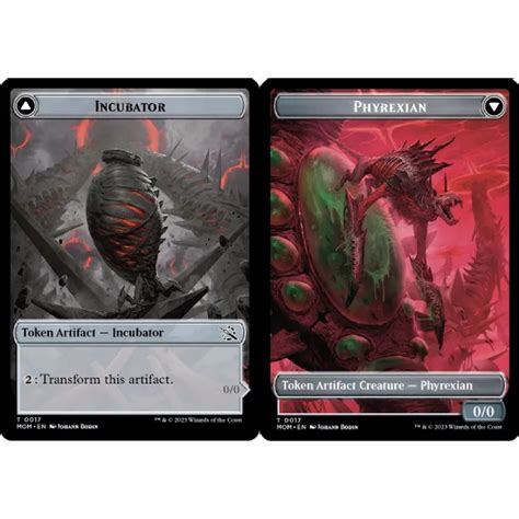 Mtg Moc Incubator 0017 Phyrexian 0017 Double Sided Token