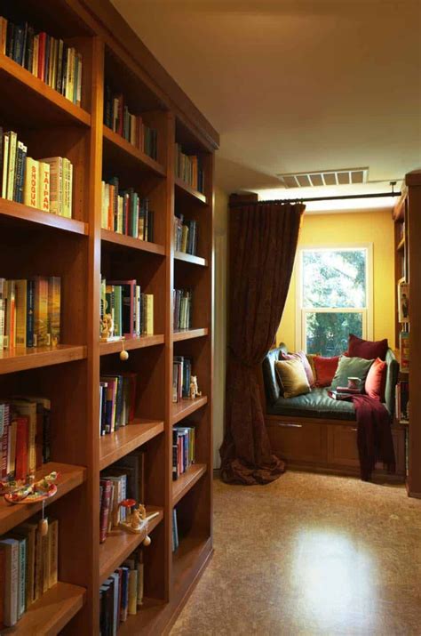 36 Fabulous Home Libraries Showcasing Window Seats Home Library