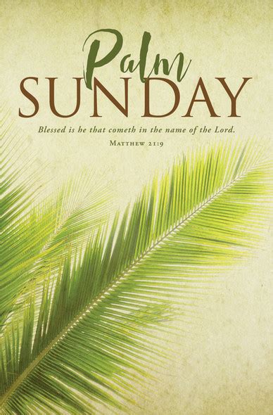 Church Bulletin 14 Palm Sunday Matthew 219 Pack Of 100