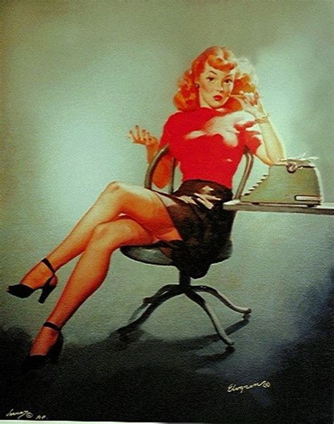 Elvgren Pin Ups Mad Men Office Pinup By Vanguardgallery On Etsy