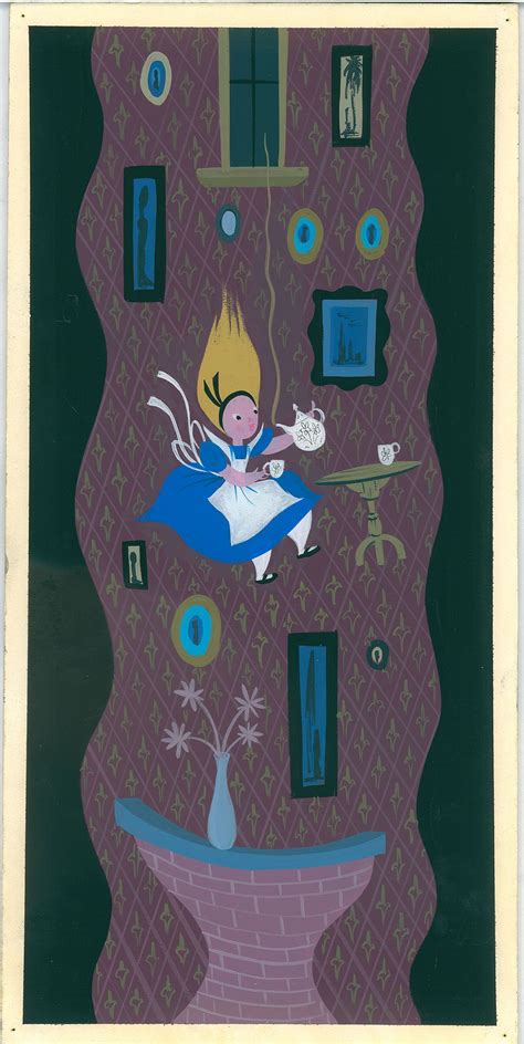Mary Blair Visual Development Of Alice Falling Down Rabbit Hole For