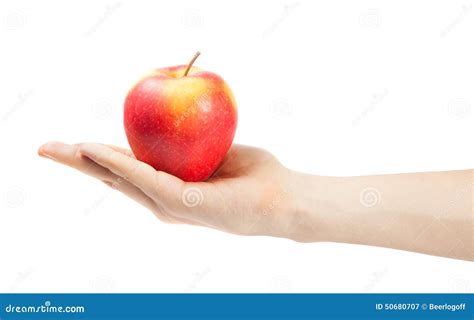 Hand Holding Apple Stock Image Image Of Giving Nutrition 50680707