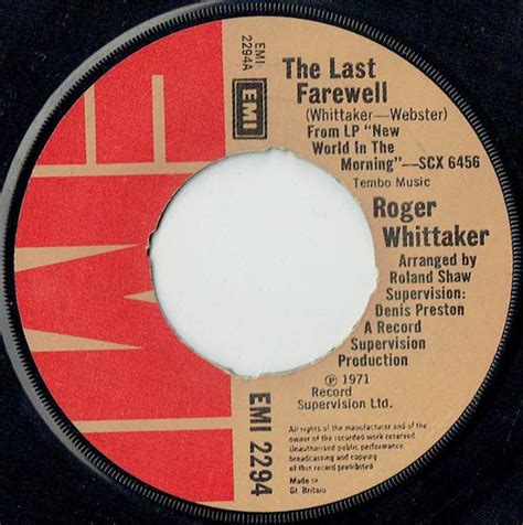 Roger Whittaker The Last Farewell Vinyl At Discogs