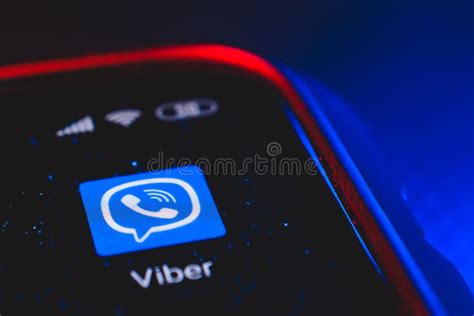 Viber App Icon On The Screen Smartphone Editorial Stock Photo Image