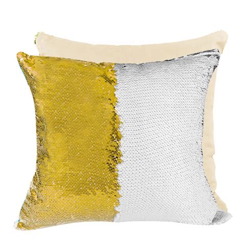 Pillow Cover Sequin Gold 40x40cm Chn Paper
