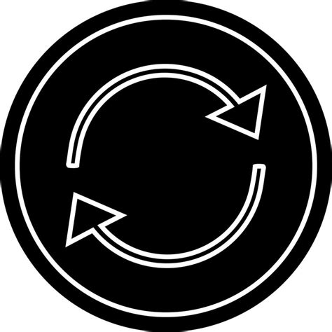Reload Or Refresh Button Icon In Black And White Color 24276185 Vector
