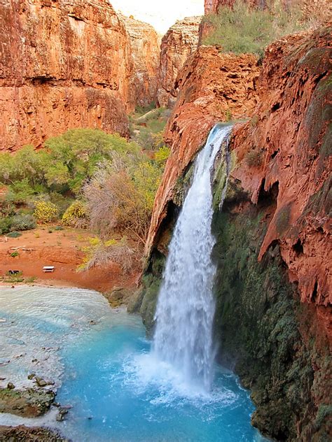 Havasu Falls On Path To Campground Grand Canyon From